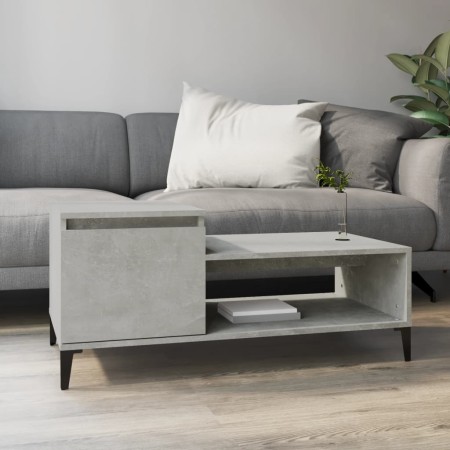 Mesa de centro madera contrachapada gris hormigón 100x50x45 cm en Mesas de centro | Comprar online en Foru.es
