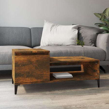 Mesa de centro madera contrachapada roble ahumado 100x50x45 cm en Mesas de centro | Comprar online en Foru.es