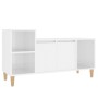 Mueble de TV madera contrachapada blanco brillo 100x35x55 cm en Muebles TV | Comprar online en Foru.es