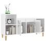Mueble de TV madera contrachapada blanco brillo 100x35x55 cm en Muebles TV | Comprar online en Foru.es