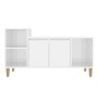 Mueble de TV madera contrachapada blanco brillo 100x35x55 cm en Muebles TV | Comprar online en Foru.es