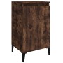 Mesitas noche 2 uds madera contrachapada roble humo 40x35x70 cm de vidaXL, Mesitas de noche - Ref: Foro24-819655, Precio: 78,...