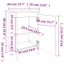 Mesitas noche 2 uds madera contrachapada roble humo 40x35x70 cm de vidaXL, Mesitas de noche - Ref: Foro24-819655, Precio: 78,...