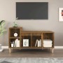Mueble para TV madera contrachapada roble ahumado 100x35x55 cm en Muebles TV | Comprar online en Foru.es