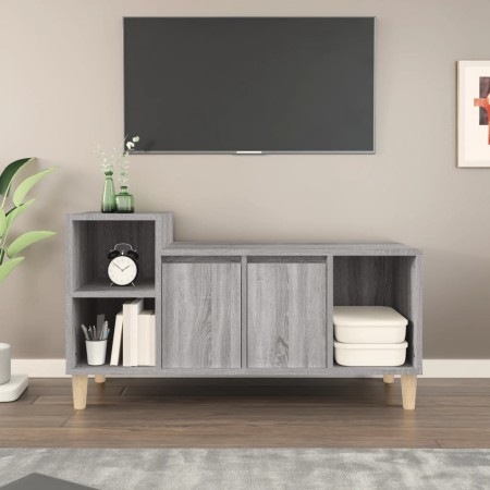 Mueble de TV madera contrachapada gris Sonoma 100x35x55 cm en Muebles TV | Comprar online en Foru.es