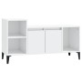 Mueble de TV madera contrachapada blanco brillo 100x35x55 cm en Muebles TV | Comprar online en Foru.es