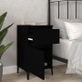 vidaxL Mesitas de noche negras 2 uds 40x35x70 cm de vidaXL, Mesitas de noche - Ref: Foro24-819711, Precio: 104,00 €, Descuent...