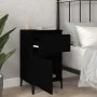 vidaxL Mesitas de noche negras 2 uds 40x35x70 cm de vidaXL, Mesitas de noche - Ref: Foro24-819711, Precio: 102,52 €, Descuent...