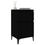 vidaxL Mesitas de noche negras 2 uds 40x35x70 cm de vidaXL, Mesitas de noche - Ref: Foro24-819711, Precio: 104,00 €, Descuent...