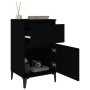 vidaxL Mesitas de noche negras 2 uds 40x35x70 cm de vidaXL, Mesitas de noche - Ref: Foro24-819711, Precio: 104,00 €, Descuent...