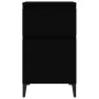vidaxL Mesitas de noche negras 2 uds 40x35x70 cm de vidaXL, Mesitas de noche - Ref: Foro24-819711, Precio: 102,52 €, Descuent...
