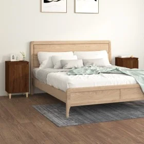 Mesitas de noche 2 uds madera color roble marrón 40x35x70 cm de vidaXL, Mesitas de noche - Ref: Foro24-819643, Precio: 56,16 ...