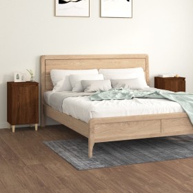 Mesitas de noche 2 uds madera color roble marrón 40x35x70 cm de vidaXL, Mesitas de noche - Ref: Foro24-819643, Precio: 66,72 ...