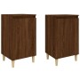 Mesitas de noche 2 uds madera color roble marrón 40x35x70 cm de vidaXL, Mesitas de noche - Ref: Foro24-819643, Precio: 66,72 ...