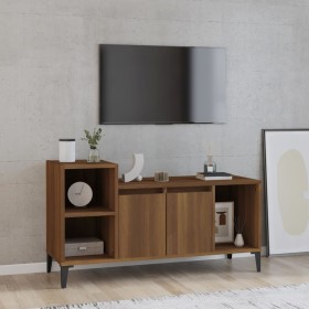 Mueble para TV madera contrachapada marrón roble 100x35x55 cm en Muebles TV | Comprar online en Foru.es