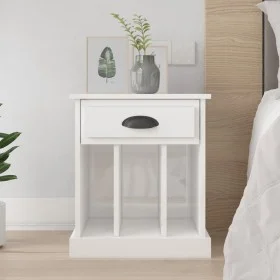 Mesita de noche blanco brillante 43x36x50 cm de vidaXL, Mesitas de noche - Ref: Foro24-816348, Precio: 35,07 €, Descuento: %