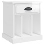 Mesita de noche blanco brillante 43x36x50 cm de vidaXL, Mesitas de noche - Ref: Foro24-816348, Precio: 35,38 €, Descuento: %