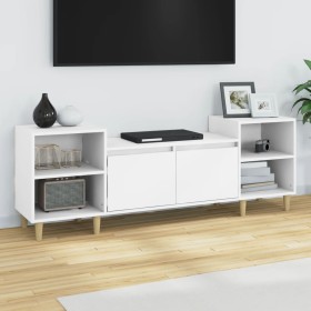 Mueble para TV madera contrachapada blanco 160x35x55 cm en Muebles TV | Comprar online en Foru.es