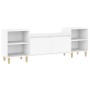 Mueble para TV madera contrachapada blanco 160x35x55 cm en Muebles TV | Comprar online en Foru.es