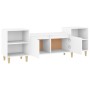 Mueble para TV madera contrachapada blanco 160x35x55 cm en Muebles TV | Comprar online en Foru.es