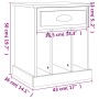 Mesita de noche blanco brillante 43x36x50 cm de vidaXL, Mesitas de noche - Ref: Foro24-816348, Precio: 35,38 €, Descuento: %