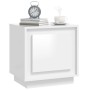 Mesitas de noche 2 uds madera blanco brillante 44x35x45 cm de vidaXL, Mesitas de noche - Ref: Foro24-819841, Precio: 63,19 €,...