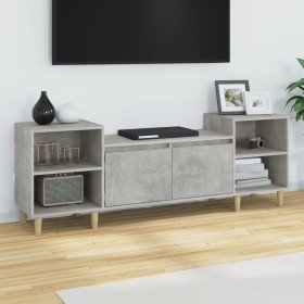 Mueble para TV madera contrachapada gris hormigón 160x35x55 cm en Muebles TV | Comprar online en Foru.es