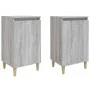 Bedside tables 2 units plywood gray 40x35x70 cm by vidaXL, Nightstands - Ref: Foro24-819641, Price: 56,63 €, Discount: %