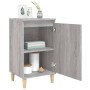 Mesitas de noche 2 uds madera contrachapada gris 40x35x70 cm de vidaXL, Mesitas de noche - Ref: Foro24-819641, Precio: 57,11 ...
