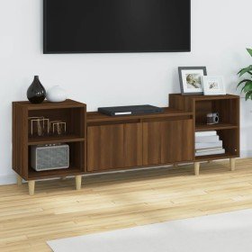Mueble para TV madera contrachapada marrón roble 160x35x55 cm en Muebles TV | Comprar online en Foru.es
