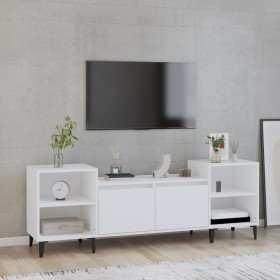 Mueble para TV madera contrachapada blanco 160x35x55 cm en Muebles TV | Comprar online en Foru.es