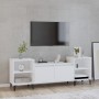 Mueble para TV madera contrachapada blanco 160x35x55 cm en Muebles TV | Comprar online en Foru.es