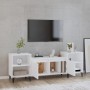 Mueble para TV madera contrachapada blanco 160x35x55 cm en Muebles TV | Comprar online en Foru.es