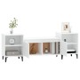 Mueble para TV madera contrachapada blanco 160x35x55 cm en Muebles TV | Comprar online en Foru.es