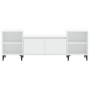 Mueble para TV madera contrachapada blanco 160x35x55 cm en Muebles TV | Comprar online en Foru.es
