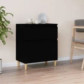 Aparador de madera contrachapada negro 60x35x70 cm de vidaXL, Aparadores - Ref: Foro24-819677, Precio: 62,51 €, Descuento: %