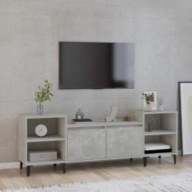 Mueble para TV madera contrachapada gris hormigón 160x35x55 cm en Muebles TV | Comprar online en Foru.es