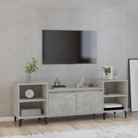 Mueble para TV madera contrachapada gris hormigón 160x35x55 cm en Muebles TV | Comprar online en Foru.es