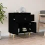 Aparador de madera contrachapada negro 60x35x70 cm de vidaXL, Aparadores - Ref: Foro24-819677, Precio: 62,51 €, Descuento: %