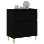 Aparador de madera contrachapada negro 60x35x70 cm de vidaXL, Aparadores - Ref: Foro24-819677, Precio: 63,43 €, Descuento: %