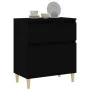 Aparador de madera contrachapada negro 60x35x70 cm de vidaXL, Aparadores - Ref: Foro24-819677, Precio: 62,51 €, Descuento: %