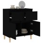 Aparador de madera contrachapada negro 60x35x70 cm de vidaXL, Aparadores - Ref: Foro24-819677, Precio: 63,43 €, Descuento: %