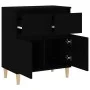 Aparador de madera contrachapada negro 60x35x70 cm de vidaXL, Aparadores - Ref: Foro24-819677, Precio: 62,51 €, Descuento: %