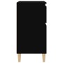 Aparador de madera contrachapada negro 60x35x70 cm de vidaXL, Aparadores - Ref: Foro24-819677, Precio: 63,43 €, Descuento: %