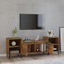 Mueble para TV madera contrachapada roble ahumado 160x35x55 cm en Muebles TV | Comprar online en Foru.es