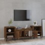Mueble para TV madera contrachapada marrón roble 160x35x55 cm en Muebles TV | Comprar online en Foru.es
