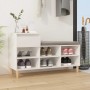 Mueble zapatero madera contrachapada blanco 102x36x60 cm en Zapateros y organizadores de calzado | Comprar online en Foru.es