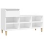 Mueble zapatero madera contrachapada blanco 102x36x60 cm en Zapateros y organizadores de calzado | Comprar online en Foru.es