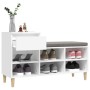 Mueble zapatero madera contrachapada blanco 102x36x60 cm en Zapateros y organizadores de calzado | Comprar online en Foru.es