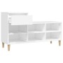 Mueble zapatero madera contrachapada blanco 102x36x60 cm en Zapateros y organizadores de calzado | Comprar online en Foru.es